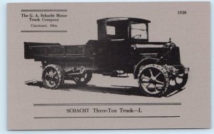 Cincinnati OH SCHACHT THREE TON TRUCK ~ Schacht Motor Truck Co ~ Repro Postcard