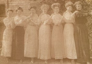 Homerton School College Cambridge Old 1907 Students Postcard