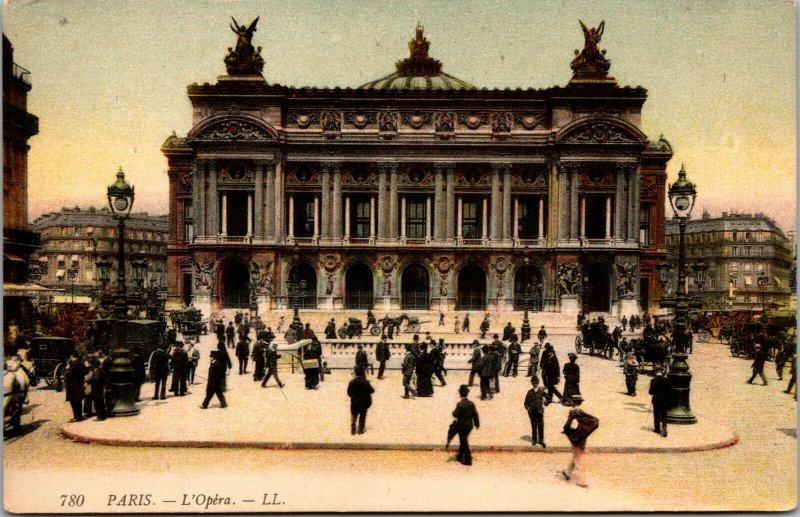 Vtg 1910s L'Opera The Opera Paris France Unused Postcard