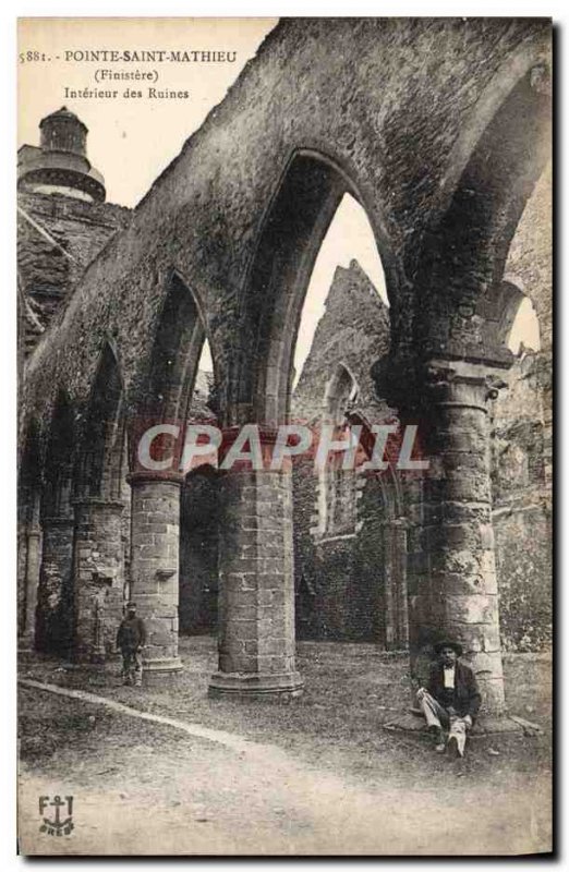 Postcard Old Pointe Saint Mathieu Interior Ruins