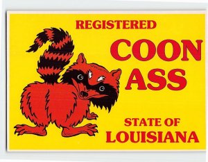 Postcard Registered Coon ASs, State Of Louisiana