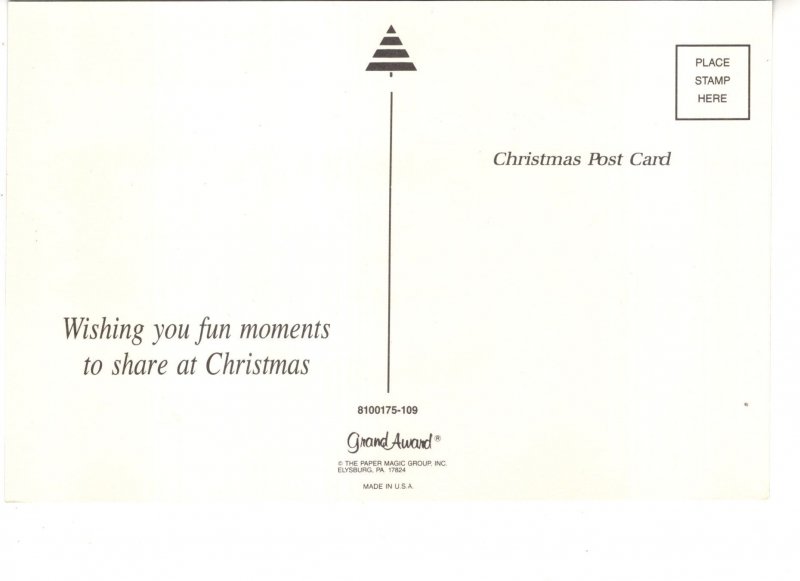 Fun Memories, Small Town, Vintage Christmas Postcard
