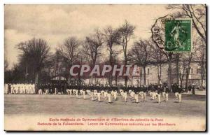 Normal School gymnastics and & # 39escrime Joinville Bridge Old Postcard Redo...