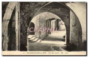 Villefranche sur Mer Old Postcard A dark street