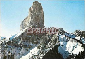 Modern Postcard Mont Aiguille and Dauphine Alps Aerial view