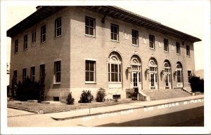 Real Photo Postcard Post Office Building in Las Cruces, New Mexico