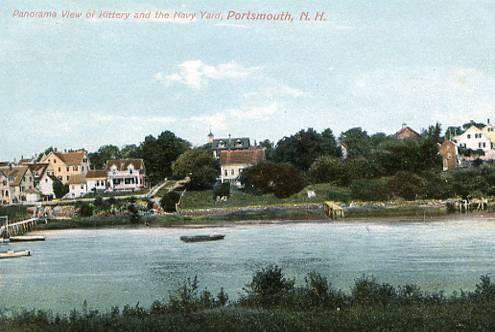 NH - Portsmouth, Panorama View of Kittery and the Navy Yard