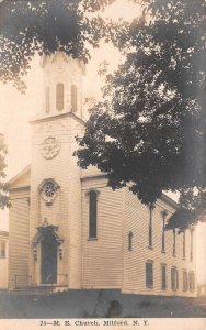 Milford New York ME Church Real Photo Vintage Postcard AA72745