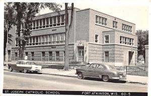 Fort Atkinson WI St Joseph Catholic School Real Photo RPPC Postcard