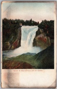 Montmorency Falls Quebec Canada Vintage Postcard Montreal Import Co H84