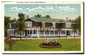 Postcard Ancient Golf Club House Rock Island Arsenal