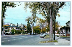 c1950's Main Street View Cars Mobil Rochester New Hampshire NH Vintage Postcard