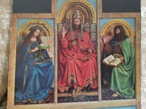 HET LAM GODS-VAN EYCK-PRINCIPAL PANELS.VTG UNUSED POSTCARD*P14