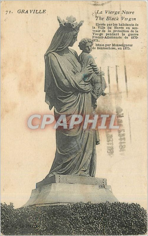 Old Postcard The Virgin Our Graville