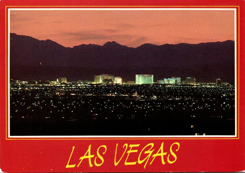 Nevada Las Vvegas Skyline At Sunset