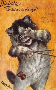 Louis Wain Cats It hit me in the eye Raphael Tuck #9563 Diabolo Postcard