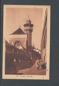 Ca 1912 Post Card Tunis Tunisia The Mosque