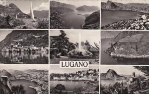 Switzerland Lugano Multi VIew 1954 Photo