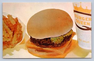 J97/ Interesting Postcard Chrome Burger Queen Advertisement Kentucky 47