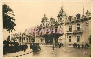 Old Postcard Monte Carlo Principality of Monaco Casino Facade