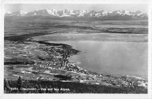 B98114 chaumont vue sur les alpes real photo france