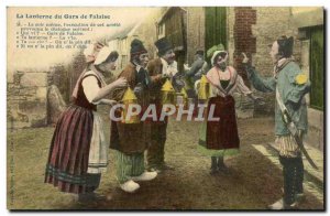 Old Postcard The Lantern of Falaise Folklore Costume Gars