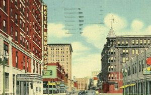 Postcard Early View of Third Street, looking North in Cedar Rapids. IA. T9