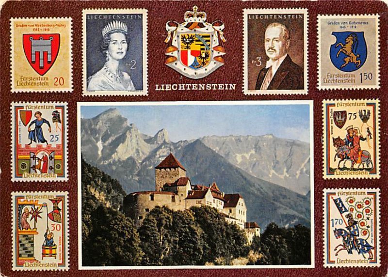 Liechtenstein, Staatswappen, Briefmarken 