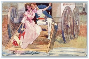 1909 Couple Romance This Is An Ideal Place Oilette Tuck's St. Peter MN Postcard