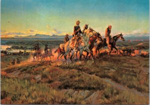 Postcard Art Charles Marion Russell - Men of the Open Range