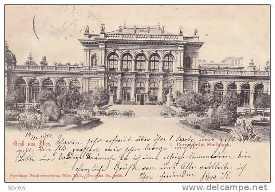 Cursalon Im Stadtpark, Gruss Aus Wien (Vienna), Austria, PU-1901