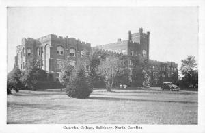 Salisbury North Carolina Catawba College Street View Antique Postcard K94084