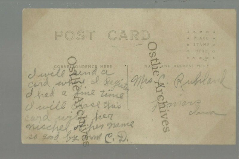 Gregory SOUTH DAKOTA RPPC c1910 LAND REGISTRATION Corn Palace SIOUX INDIANS