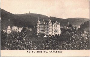 Czech Republic Hotel Bristol Karlsbad Vintage Postcard 09.06