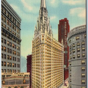 1944 Chicago, ILL Temple Clark Washington St Interior Sanctuary Linen Teich A211