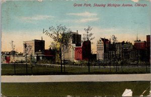 Grant Park Showing Michigan Avenue Chicago IL Postcard PC262