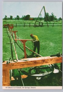 Jerker Line System, Oil Museum Of Canada, Oil Springs, Ontario, Chrome Postcard