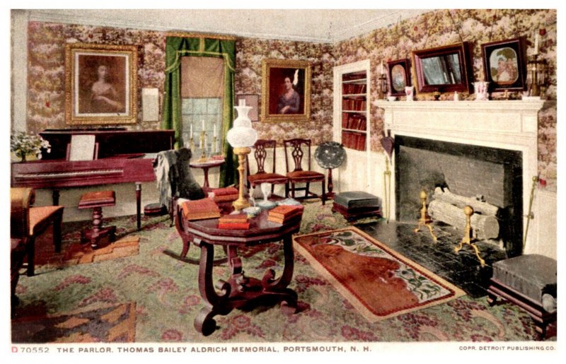 New Hampshire Portsmouth  Thomas Bailey Aldrich Memorial  The parlor