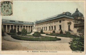 CPA AMIENS Bibliotheque communale (18395)