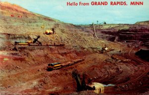 Minnesota Hello From Grand Rapids Showing Modern Iron Ore Mining In Arrowhead...