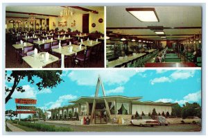 c1950's Ponzio's Kingsway Diner Cherry Hill New Jersey NJ Multiview Postcard 