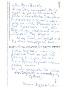 Frozen bike bicycle photo postcard Karl-Heinz Raach