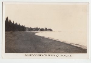 P2769, 1951 photo type postcard mcleods beach west quaco, N.B. canada