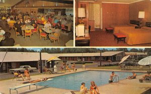 QUALITY COURTS MOTEL CORAL & RESTAURANT Rocky Mount, NC Roadside c1960s Postcard