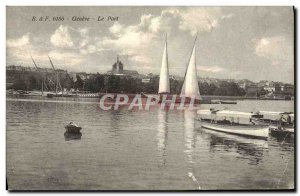 Old Postcard Geneva Port Boat