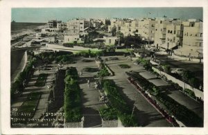 israel palestine, TEL-AVIV, London Square and Yarkonst., Car (1950s) Palphot 343