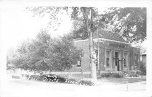 Storm Lake Iowa~United States Post Office~Doors Open~1950s RPPC Postcard