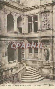 Old Postcard Old Caen Hotel Le Valois Porch