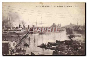 Old Postcard The Port of Marseille Joliette Charter