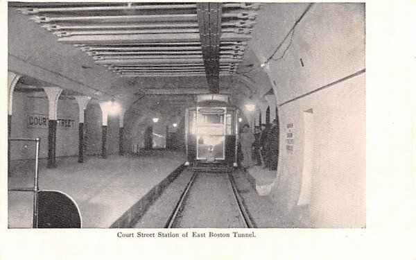 Court Street Station of East Boston Tunnel Massachusetts  